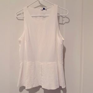 Theory white sleeveless top size small